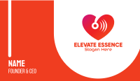 Disco Music Sound Heart  Business Card