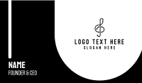 Modern Musical Note Outline Business Card Design