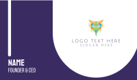 Colorful Geometric Owl Business Card Design