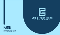 E & G Tech Monogram Business Card Design