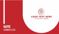 Red Spiral Business Card Design