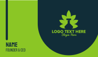 Marijuana Leaf Bottle Business Card Design