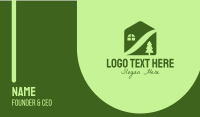 Green Vacation House Business Card Design