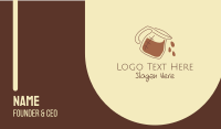 Coffee Maker Outline Business Card