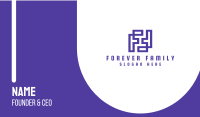 Purple Letter F Square Business Card Image Preview