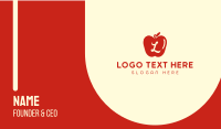 Red Supermarket Apple Lettermark Business Card