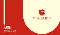 Red Supermarket Apple Lettermark Business Card Image Preview