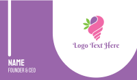 Pink Leaf Business Card example 4