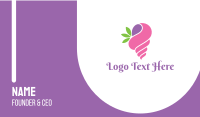 Pink Snail Leaf Business Card Design