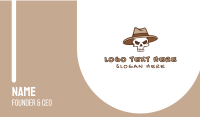 Fedora Skull Hat Business Card