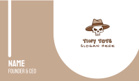 Fedora Skull Hat Business Card