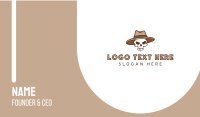 Fedora Skull Hat Business Card