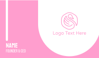 Minimalist Pink Swan Business Card Design