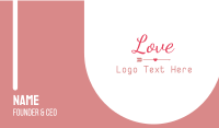 Love Wedding Wordmark Business Card Design