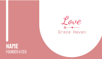 Love Wedding Wordmark Business Card Design