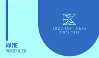 Modern Letter K Business Card Design