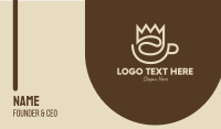 Brown Coffee Crown Business Card Design