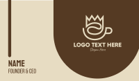 Brown Coffee Crown Business Card