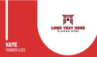 Japanese Torii Arch Business Card