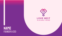 Modern Gradient Heart Business Card Image Preview