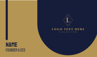 Oval Gold Lettermark Business Card Design