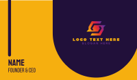 Colorful Tech Symbol Business Card