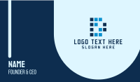 Pixelated Tech Letter D Business Card Design