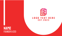 L&E Letters Business Card Design