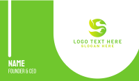 Green Vine Letter S Business Card Design