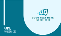 Modern Tech Letter Q Business Card Design