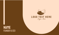 Flying Coffee Bean Business Card Design