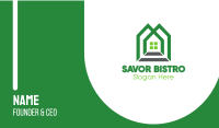 Green Shape House Business Card