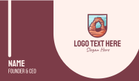 Delicate Arch Emblem Business Card Design