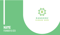 Green Radial Crowd Business Card