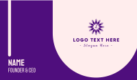 Purple Petals Lettermark Business Card Design