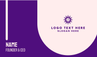 Purple Petals Lettermark Business Card