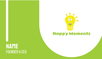 Happy Bulb Business Card Image Preview