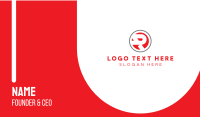 Red Circle Bold R Business Card