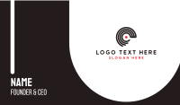 Disc Outline C Business Card Design