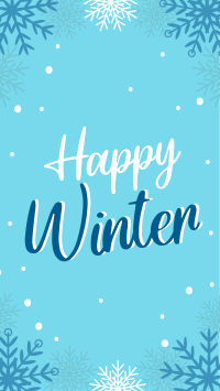 Winter Snowflake Greeting Instagram Story