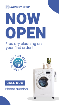 Laundry Shop Opening Facebook Story