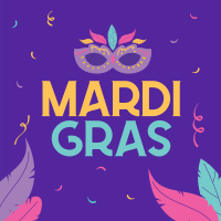 Mardi Gras Celebration Linkedin Post Design