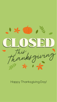 Closed for Thanksgiving TikTok Video