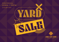 Agnostic Yard Sale Postcard Design