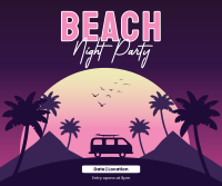 Beach Night Party Facebook Post