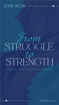 Strength Mental Health Facebook Story Design