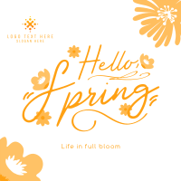 Hello Spring Greeting Instagram Post