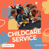 Abstract Shapes Childcare Service Instagram Post