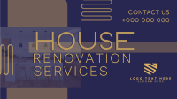 Geometric Blocks House Renovation Facebook Event Cover