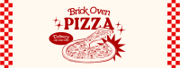 Retro Brick Oven Pizza Facebook Cover Image Preview